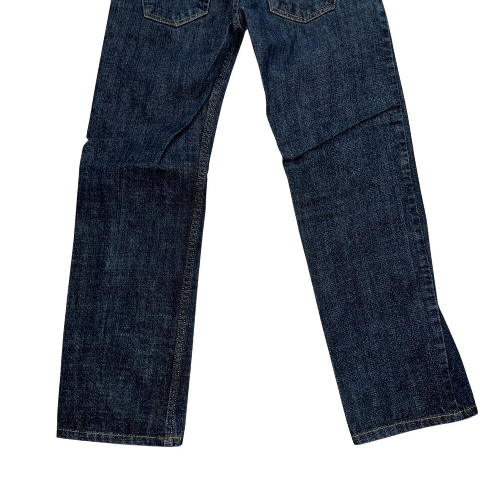 Levis 505 Regular Straight Leg Jeans Big Boys 10 Reg 25 25 Dark Wash Pockets - Picture 7 of 8